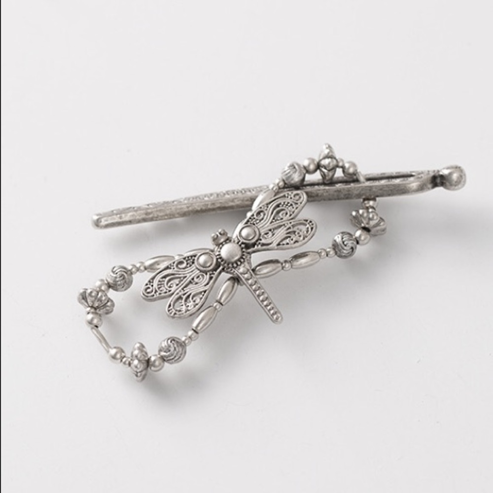 Lilla Rose Dragonfly Flexi Hair Clip Silver Sz MD
